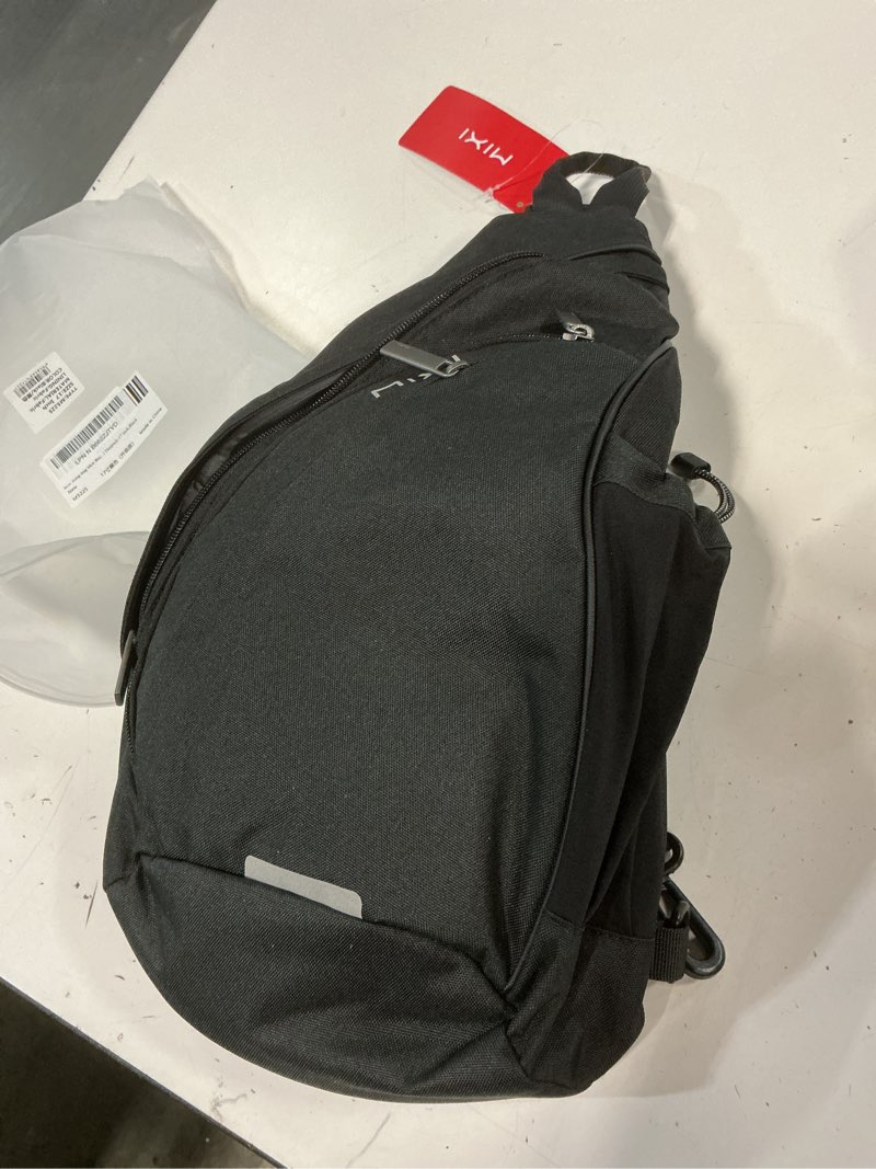 Condition photo showing Good Condition for mixi sling bag men backpack unisex one shoulder bag hiking travel backpack crossbody with usb port for men women versatile casual daypack-17 inch,black black-17''