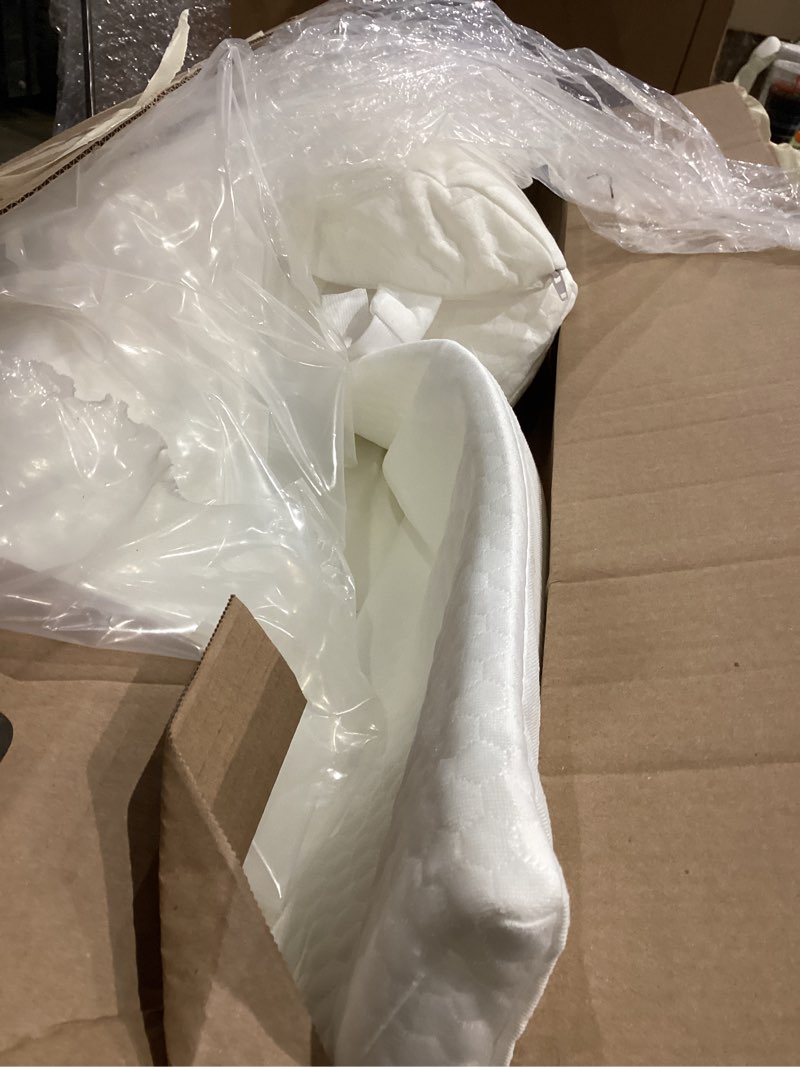 Condition photo showing As Is for Lunix 4pcs Orthopedic Bed Wedge Pillow Set for Sleeping – Adjustable Post Surgery Back, Leg & Knee Support, Acid Reflux & GERD Relief, Memory Foam Head Pillows, with Hot/Cold Pack, White