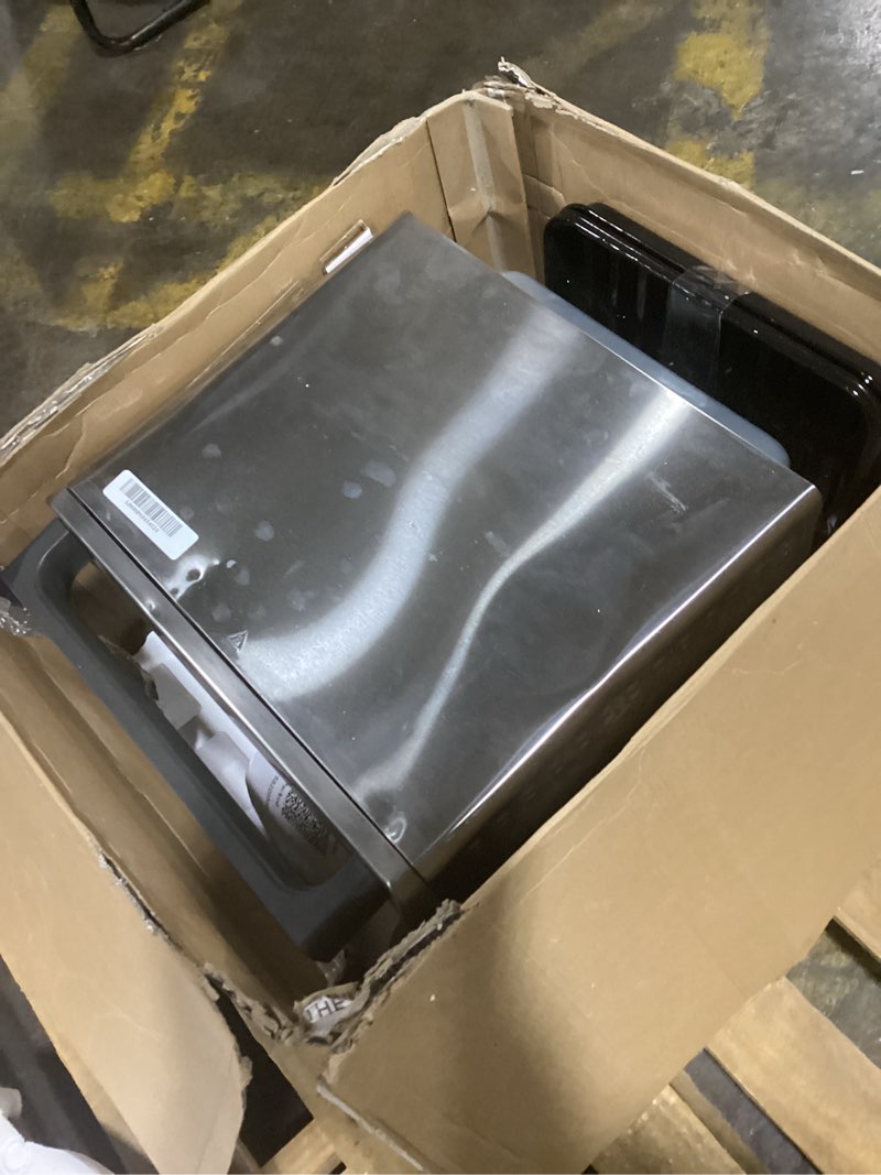 Condition photo showing As Is for Ninja Air Fryer & Toaster Oven | Prestige Smart XL Countertop Oven | Bakes up to 20 Cookies, Fits up to a 12lb Turkey | Pizza, Toast, Bake, Air Fry & Reheat | 1800 Watts | Stainless Steel | DT501? Stainless 10-in-1