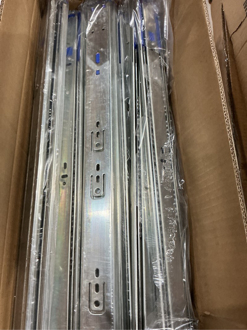 Condition photo showing Good Condition for 10 pairs of 20 inch soft close drawer slides,100 lb capacity full extension side mount drawer rails