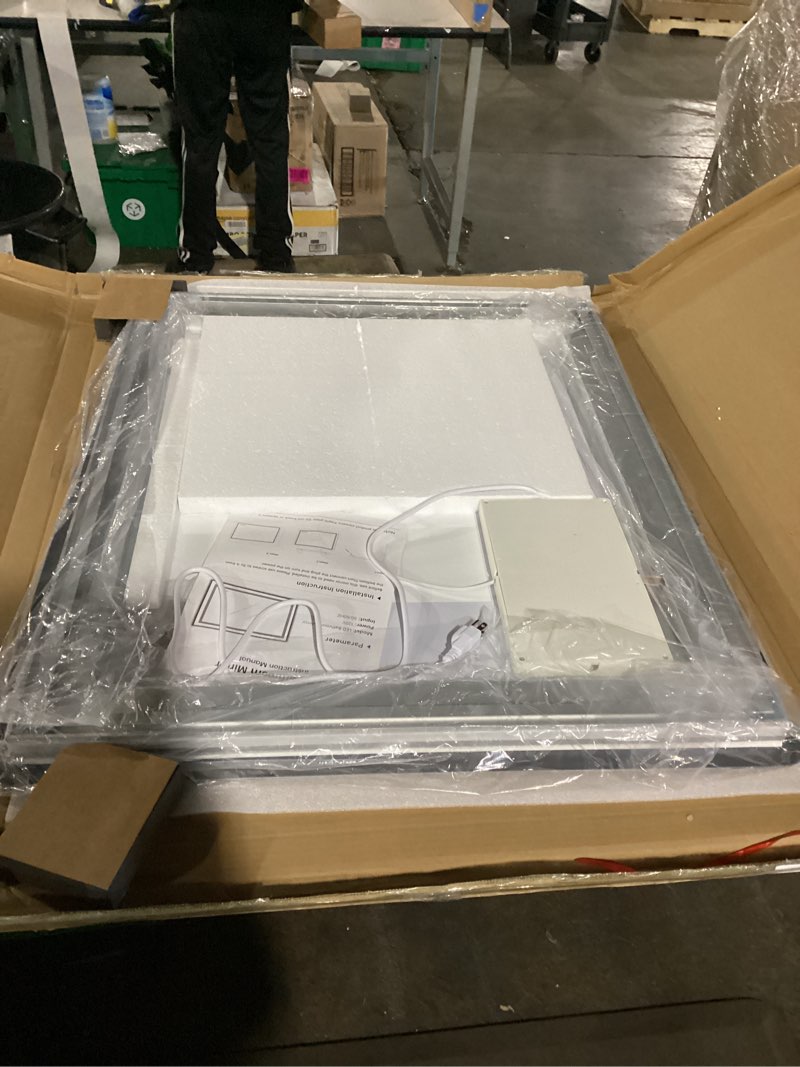 Condition photo showing Good Condition for 40"x30" led bathroom mirror with lights, backlit + front lit with cri>90, lighted mirror for bathroom, anti-fog, dimmable brightness, 3 colors, memory function, shatterproof tempered glass frontlit & backlit 40"l x 30"w