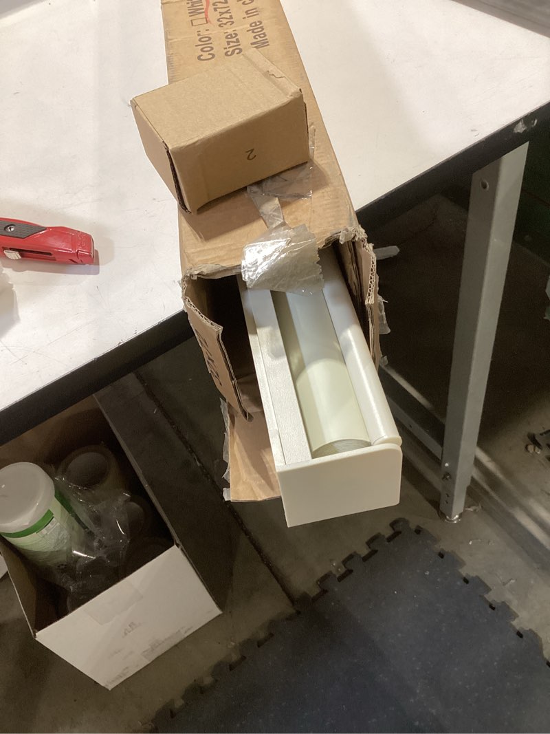 Condition photo showing Good Condition for 100% Blackout Roller Shades Cordless Blinds for Indoor Windows,Free-Stop Window Shades Pull Down,Thermal Insulated Fabric UV Protection,Blackout Window Guard Blinds for Home,Office,Ivory,32" W x 72" H Ivory 32"W x 72"H