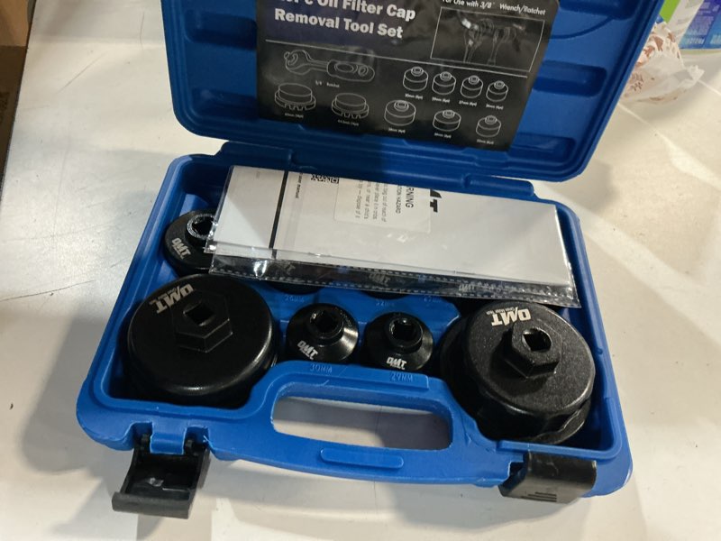 Condition photo showing Good Condition for orion motor tech oil filter wrench set, 10pc oil filter socket set, 3/8" drive metric oil filter cap wrench removal tool kit, low profile oil filter socket set compatible with toyota vw bmw mercedes 9 sizes from 24 to 64.5mm