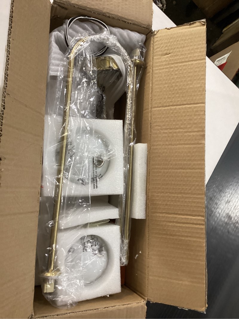 Condition photo showing New/Like New for Linear Globe Chandeliers Gold Frosted Glass Globe Pendant Light Kitchen Island Ceiling Hanging Pendant Lighting for Dining Room Table Living Room Bar Gold 2-Light-Ushape