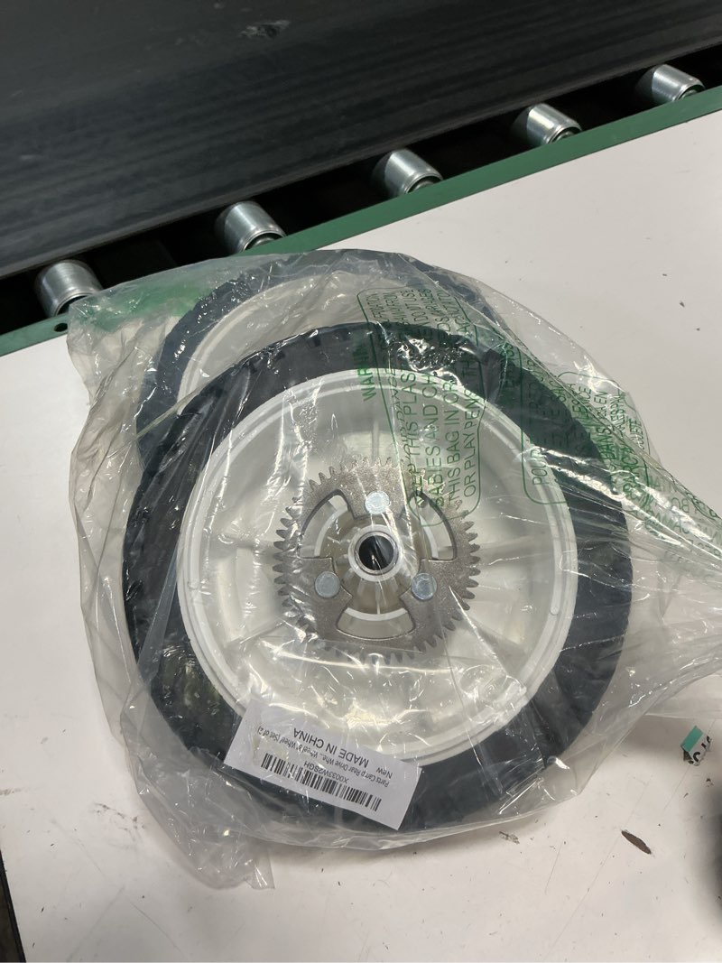 Condition photo showing As Is for parts camp 2 pack 105-3036 rear drive wheels for toro 105-3024 105-3025 | for toro 22" recycler lawn mower gear rear wheel 20041 20066 20017 20068 20073 recycler self-propelled push mower 8" wheel