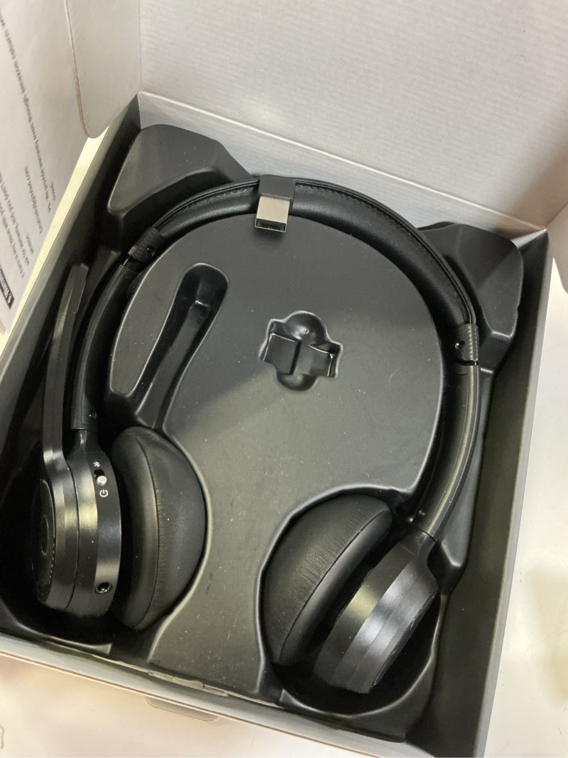 Condition photo showing Good Condition for (2026 upgraded) wireless headset with mic for work, bluetooth headset with noise canceling microphone, wireless headphones with mic and usb dongle and mute, fit for computer/pc/teams black