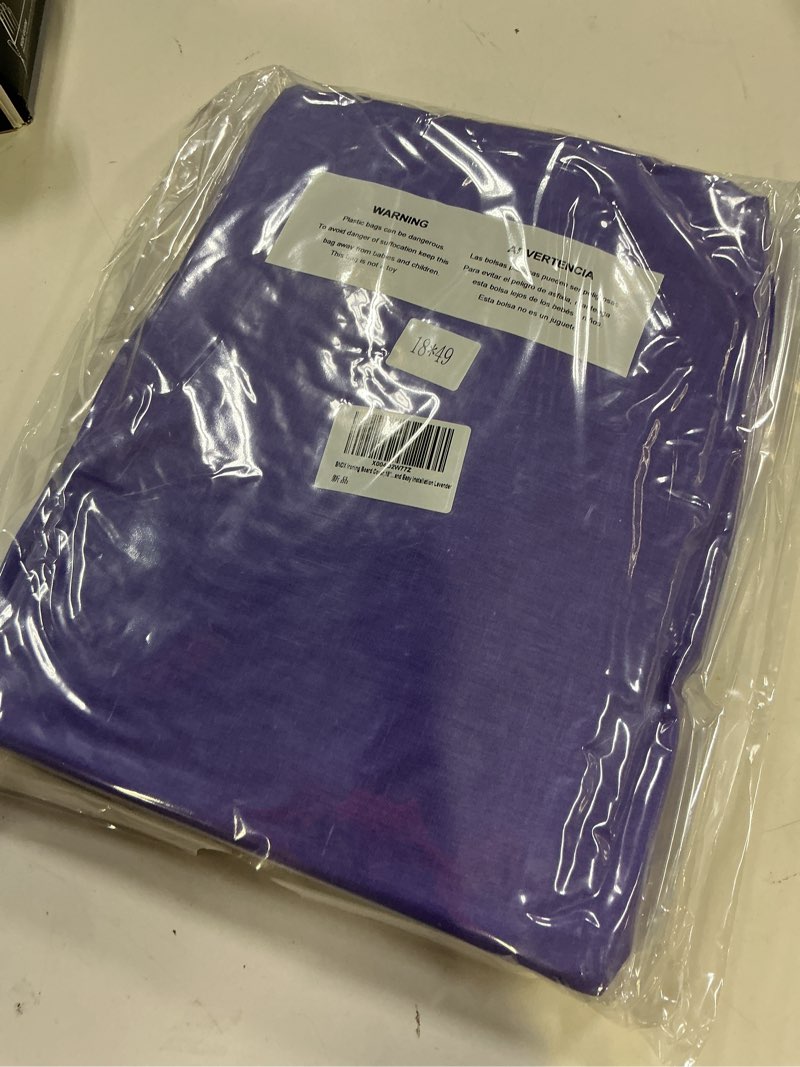 Condition photo showing New/Like New for bndx 18"x49" ironing board cover for homemakers – lavender, thick padding with bongee cord & buckle straps, durable, scorch & stain resistant, easy to install royal amethyst b 18x49