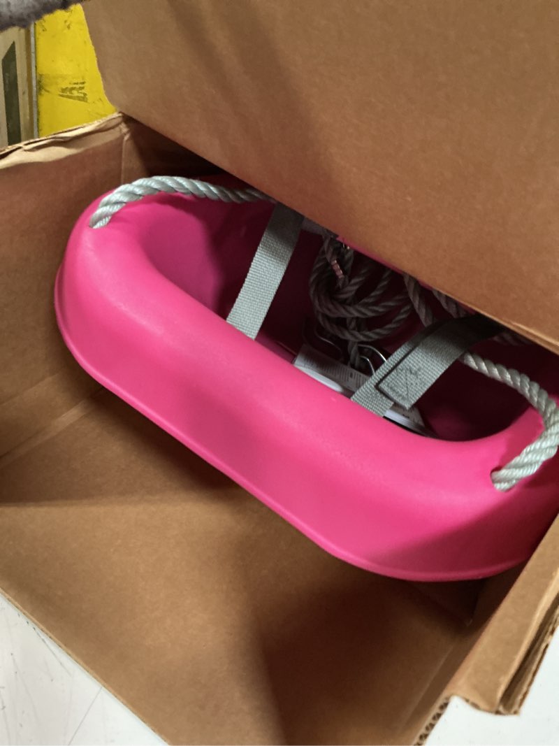 Condition photo showing New/Like New for little tikes 2-in-1 snug 'n secure swing magenta magenta swing