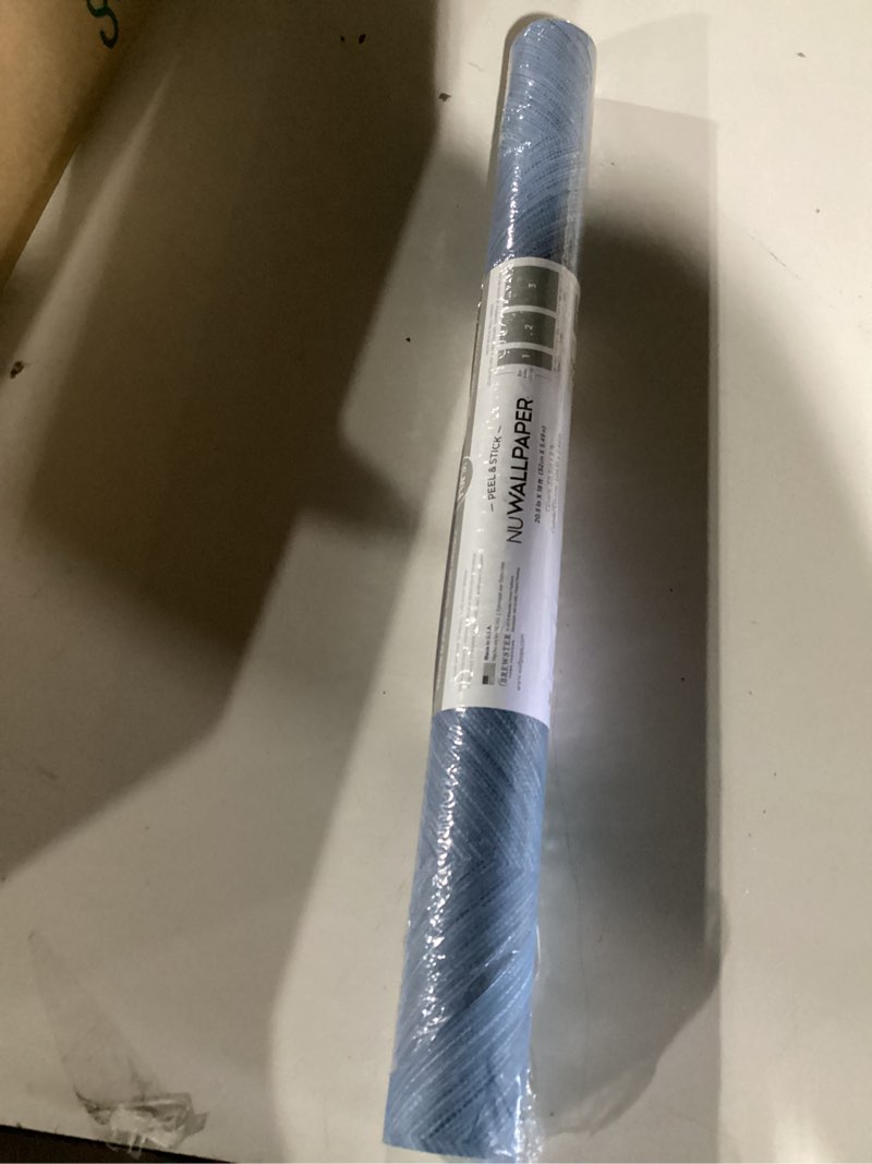 Condition photo showing New/Like New for NuWallpaper Blue Sampson Peel & Stick Wallpaper