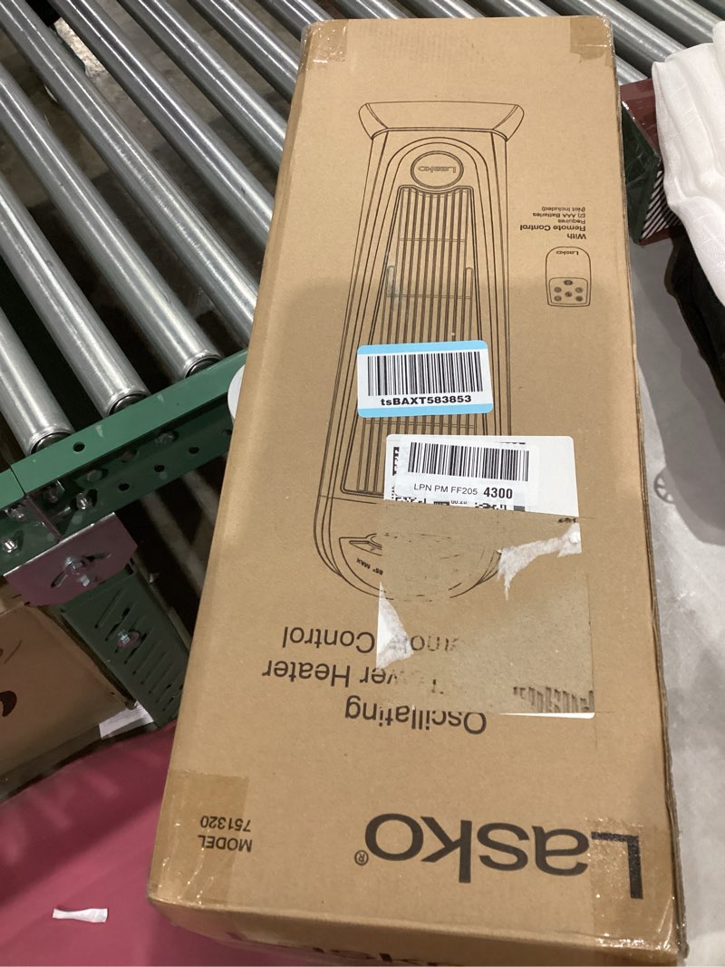 Condition photo showing Good Condition for Lasko - Portable Ceramic Tower Space Heater with Remote Control - Black/Silver