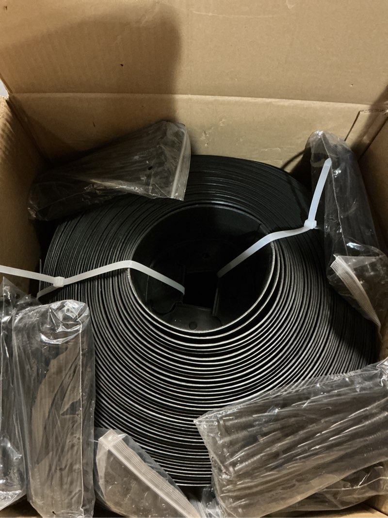 Condition photo showing New/Like New for 4 inch tall landscape edging kit 120ft garden edging with 210 spikes for lawn edging and flower beds (black, 120ft) black 120ft