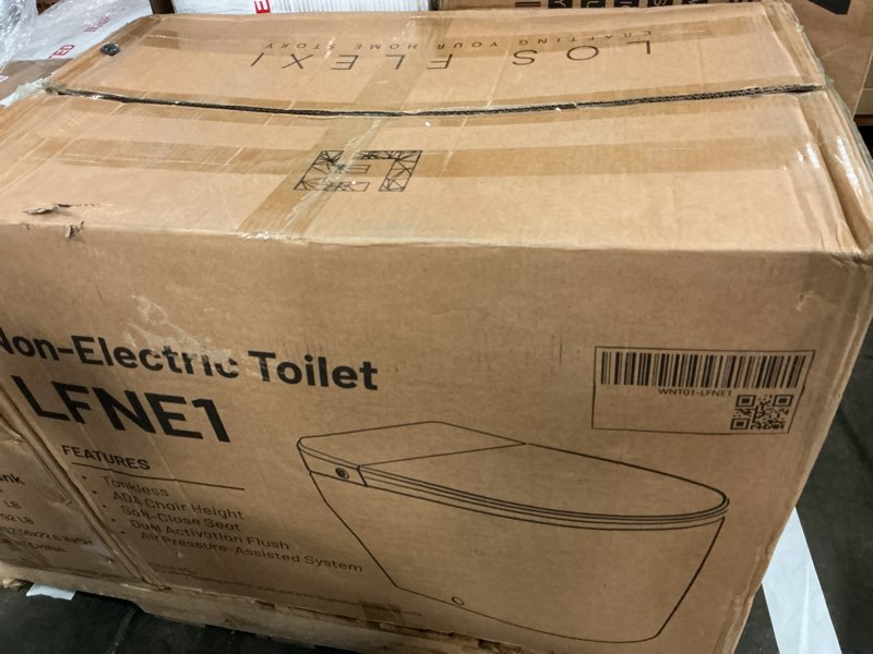 Condition photo showing Good Condition for los flexi ne1 non electric one piece toilet,  g.w 96.03lb;nw 86.80lb:ctn size :31.69*18.98*25.39 inc