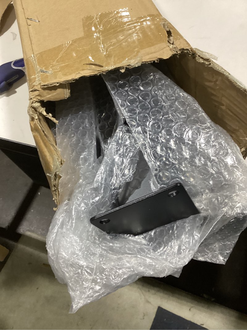 Condition photo showing New/Like New for WICHEMI 4 Pack Stairs Railing Posts, 33.5" Black Square Iron Baluster Indoor Outdoor, 270° Adjustable Spindles for Deck Steps Balcony