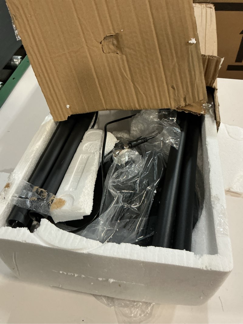 Condition photo showing As Is for BoostArea Torchiere Floor Lamp, 30W Super Bright LED Standing Lamp, Stepless Dimmable Pole Lamp with 3000K Lighting, Rotary Switch, 70 Inch Tall Metal Modern Floor Lamps for Living Room/Bedroom Black Black Torchiere Floor Lamp