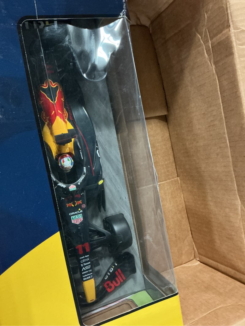 Condition photo showing As Is for voltz toys authentic licensed 1:12 f1 redbull rb18 remote control car - f1 collection rc car series for kids and adults - 2.4ghz rc car for gift (1:12 redbull rb18(no.11))