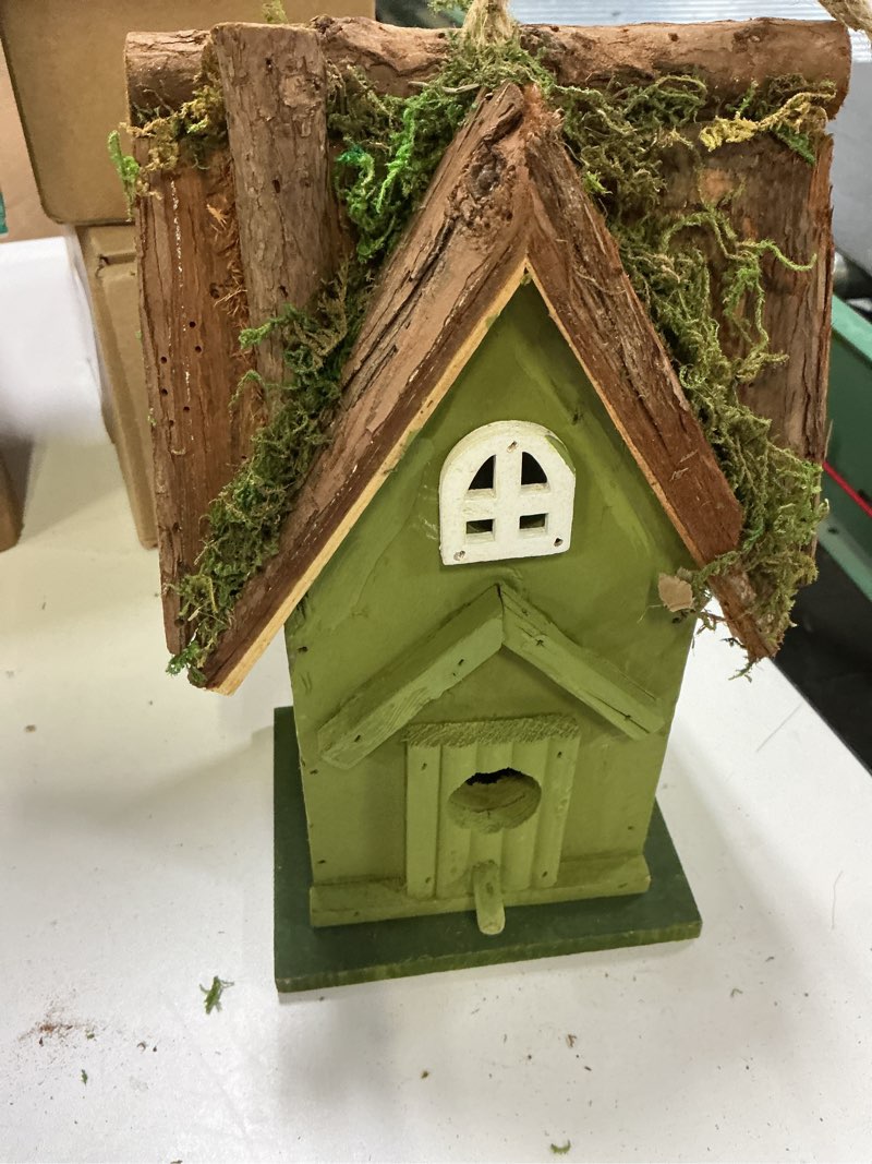 Condition photo showing Good Condition for MEKKAPRO Bird House for Outside - Decorative Hanging Birdhouses for Outdoors, Birdhouse with Easy Clean Out Door, Hand-Painted Birdhouses for Chickadees, Wrens, Nuthatches, and Titmice