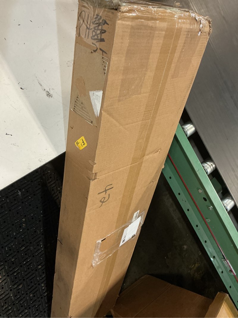 Condition photo showing New/Like New for 55 inch long floating shelves for wall set of 2, 12"d wood grain bathroom shelves with invisible brackets, easy install engineered wood storage shelves for kitchen, living room, bedroom, black finish black finish 55wx12dx1.5h, 2p