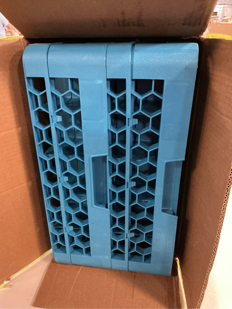 Condition photo showing Good Condition for carlisle foodservice products opticlean 25-compartment glass rack with 1 extender, blue , 5.56" rack and 1 extender 1