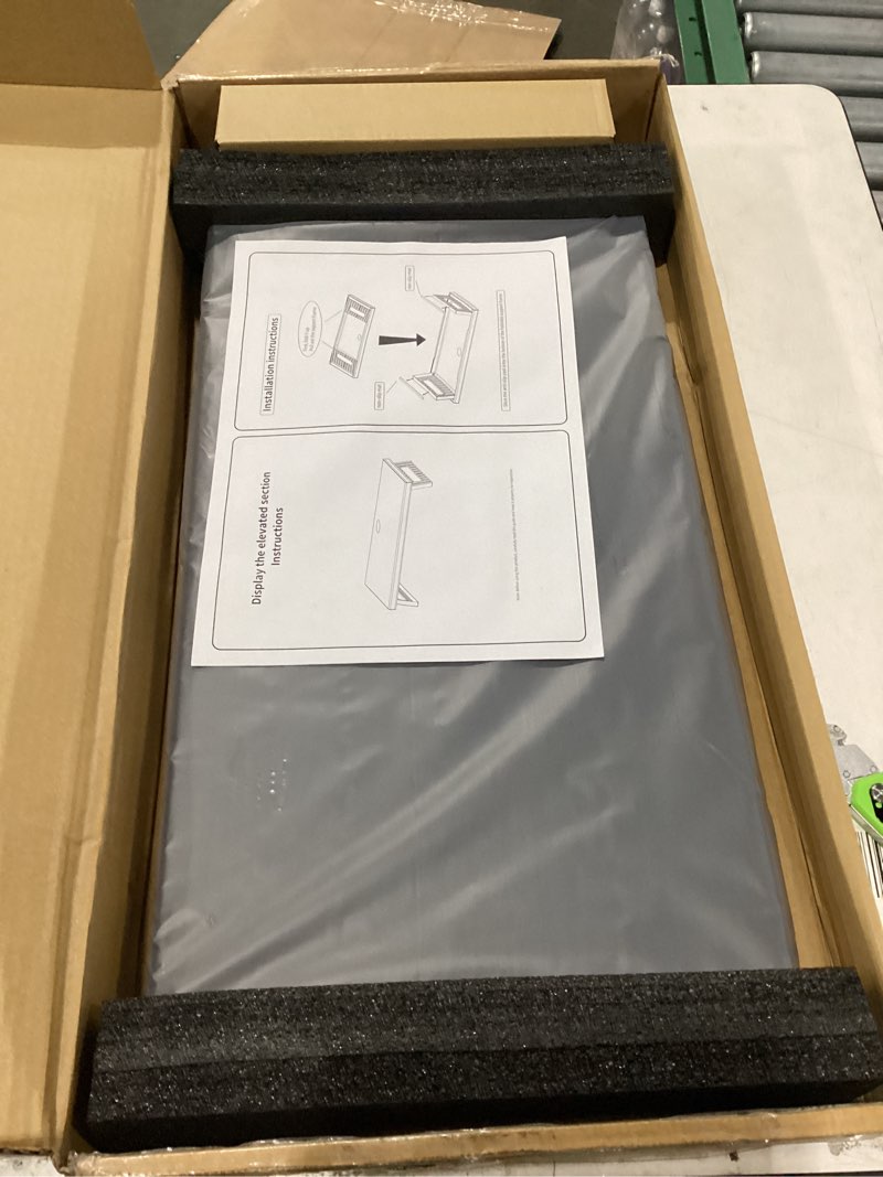 Condition photo showing New/Like New for all-metal foldable monitor stand with 28cm wide desktop,, headphone & mic jack, detachable phone holder, (usb hub fast charging version, 530mm) usb hub fast charging version 530mm