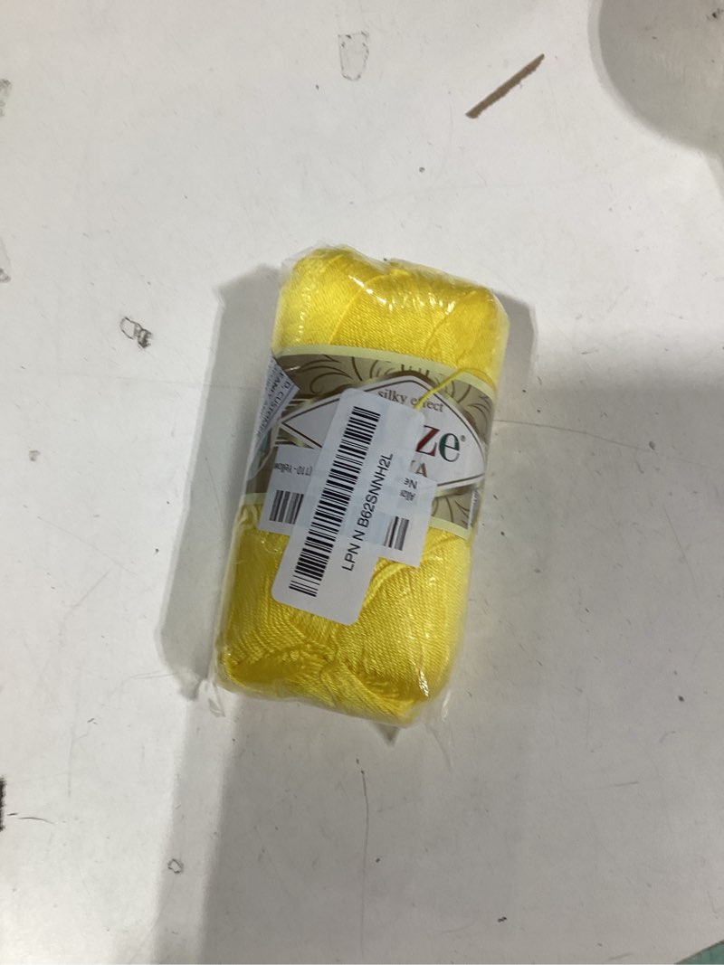 Condition photo showing New/Like New for Alize Diva Silk Effect 100% Microfiber Acrylic Yarn 1 Ball skeins 100gr 383yds Color (110 - Yellow)