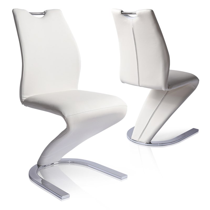 appoline 36.6"h modern faux leather 'z' leg dining chairs, mermaid upholstered side chairs accent stool for dining kitchen room, living areas