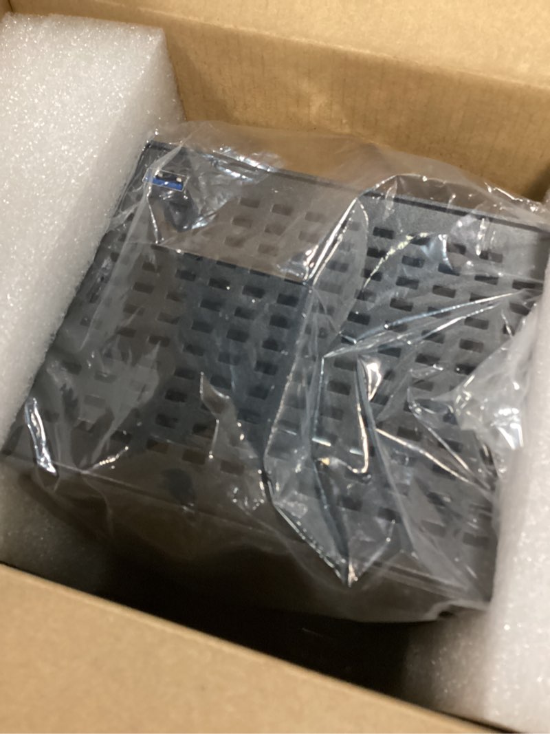 Condition photo showing New/Like New for a07 black aluminium desktop mini-itx computer chassis with pcie 4.0 raiser