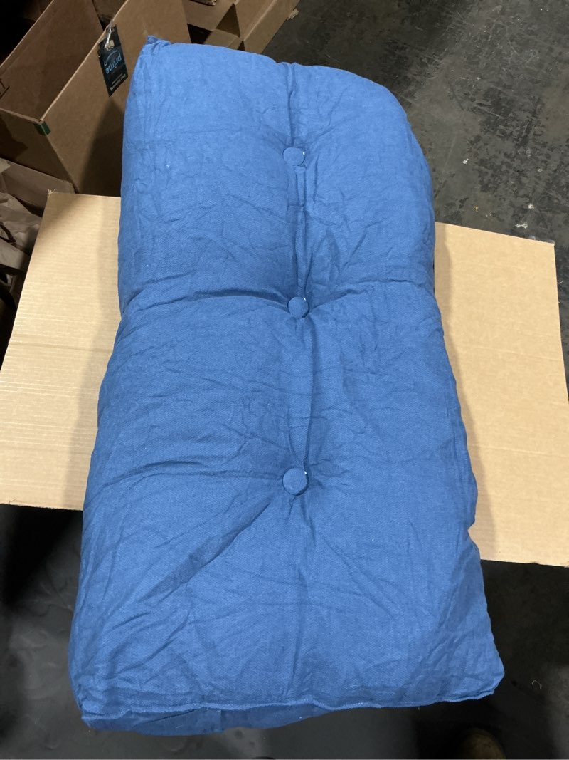 Condition photo showing Good Condition for 18x36x6 SIMILAR TO ELFJOY Tufted Bench Cushion Thicken Patio Furniture Cushions Classic Solid Color Porch Swing Cushion Soft Bench Pillow with Non Slip Backing 