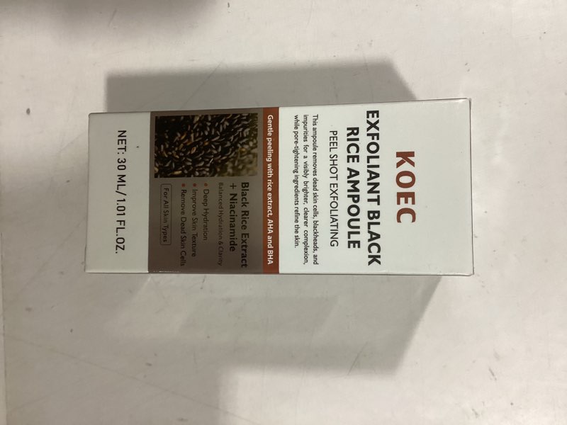 Condition photo showing New/Like New for Peel Shot Glow Rice Ampoule Duo | Black Rice Exfoliator for Face & Body | Gentle Peel, Pore Minimizing & Deep Hydration with Rice Extract & Hyaluronic Acid | Black Rice Peel Shot for All Skin Types
