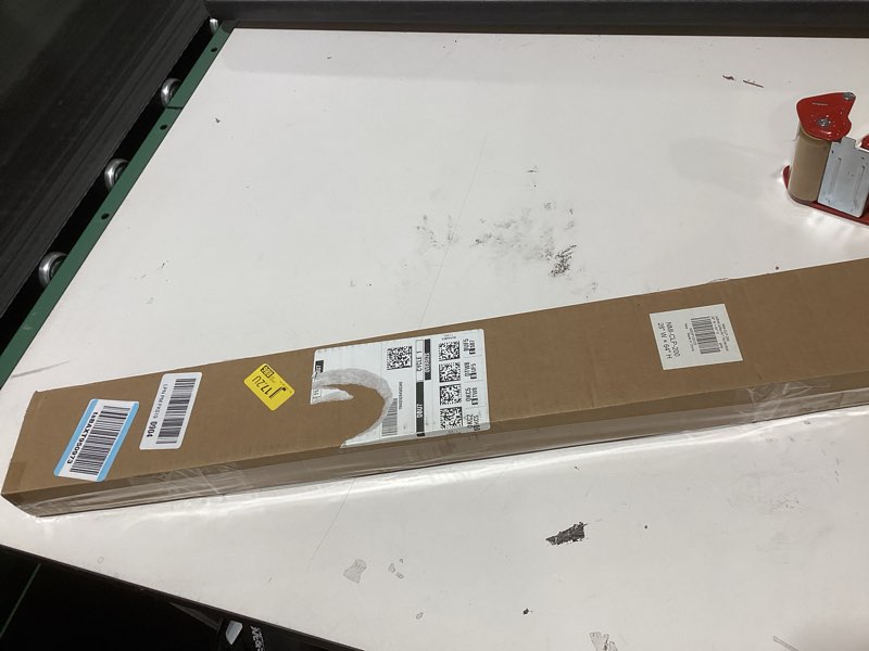 Condition photo showing New/Like New for LazBlinds No Tools No Drill 1" Vinyl Mini Blinds, Cordless Blinds for Windows, Light Filtering Horizontal Window Blinds & Shades, 28" W x 64" H, Grey Cordless-grey 28" W x 64" H