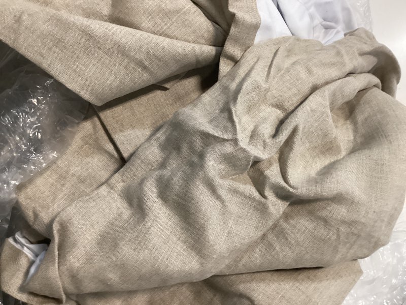 Condition photo showing Good Condition for european linen true blackout curtain, 48x108, dark flax (1)panel