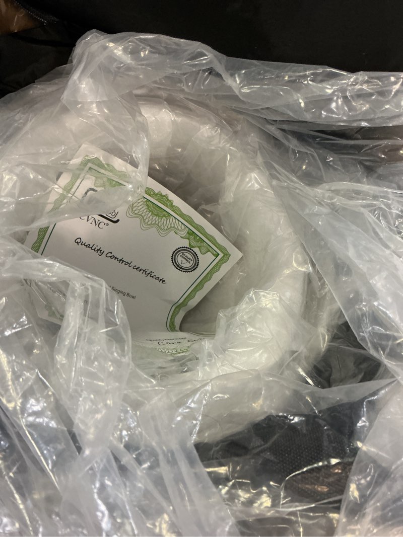 Condition photo showing Good Condition for cvnc 432hz sound healing set of 3 crystal singing bowls, frosted chakra quartz crystal sound bowl with carry bags 7'' c root 8'' f heart 9'' g throat 7 inch c, 8 inch f, 9 inch g