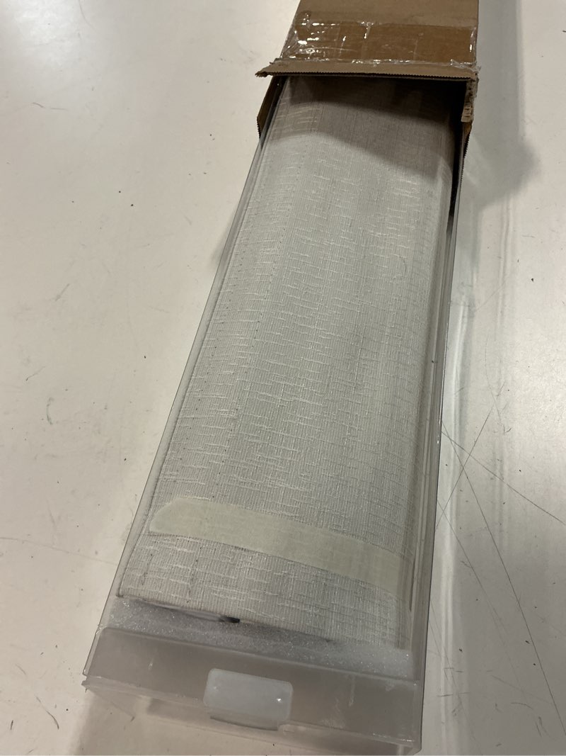 Condition photo showing Good Condition for no tools no drill roman shades, cordless blackout roman blinds for windows, room darkening window shades, smooth push & pull, easy to install, white, 29" w × 48" h white - b 29"w × 48"h