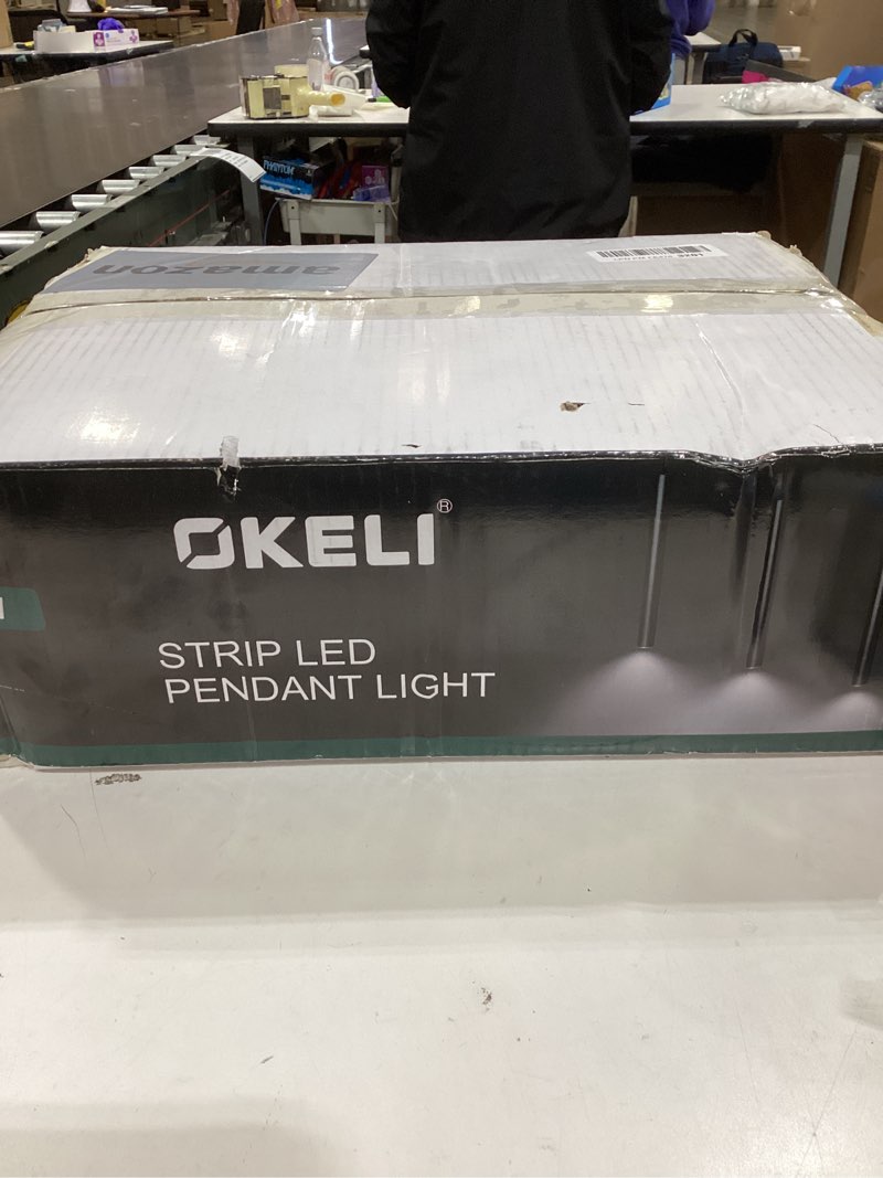 Condition photo showing Good Condition for OKELI Modern Pendant Lights, 3 Color Temperature Adjustment LED Dimmable Pendant Light Fixtures, 2700K/4000K/6000K Pendant Lighting for Kitchen Island,Bar,Bedroom, 15.7inch, ETL, 3 Pack 15.7inch-3p Black-Dimmable+3 Color Temperature-3p