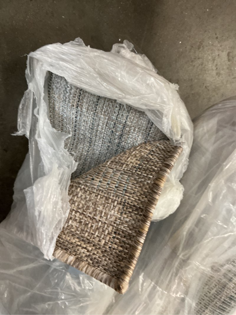 Condition photo showing As Is for Loloi Amber Lewis x Topanga Natural/Bone 7'-10" x 10' Area Rug