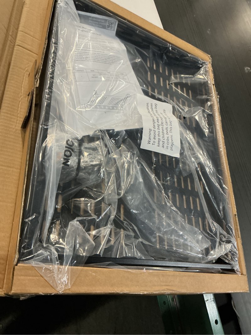 Condition photo showing Good Condition for Tecmojo 1U 4-Post Vented Server Rack Mount Shelf,21.7in Deep with Adjustable Depth 13.5-31.8 Inch,Supports to 242 lbs,Universal Tray for 19 Inch AV/Network Equipment Rack,Black