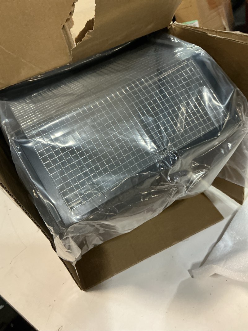 Condition photo showing New/Like New for 8 Inch Hooded Wall Vent with Screen and Damper,Wall Exhaust Vent Cover Cap,Dryer Vent Cover Outside,External Extractor Wall Vent Hood for House Kitchen Range Hood Air Ventilation Black Black 8 Inch