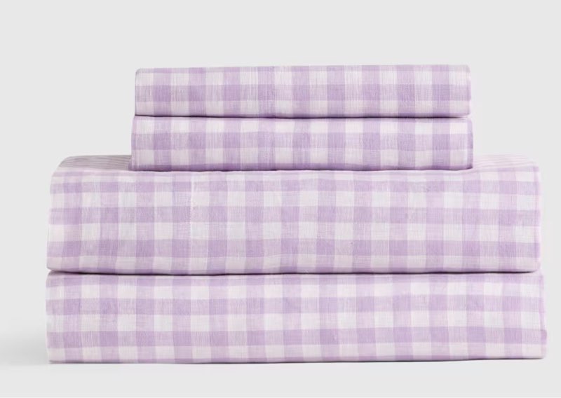 quince european linen sheet set 3piece twin lavender 