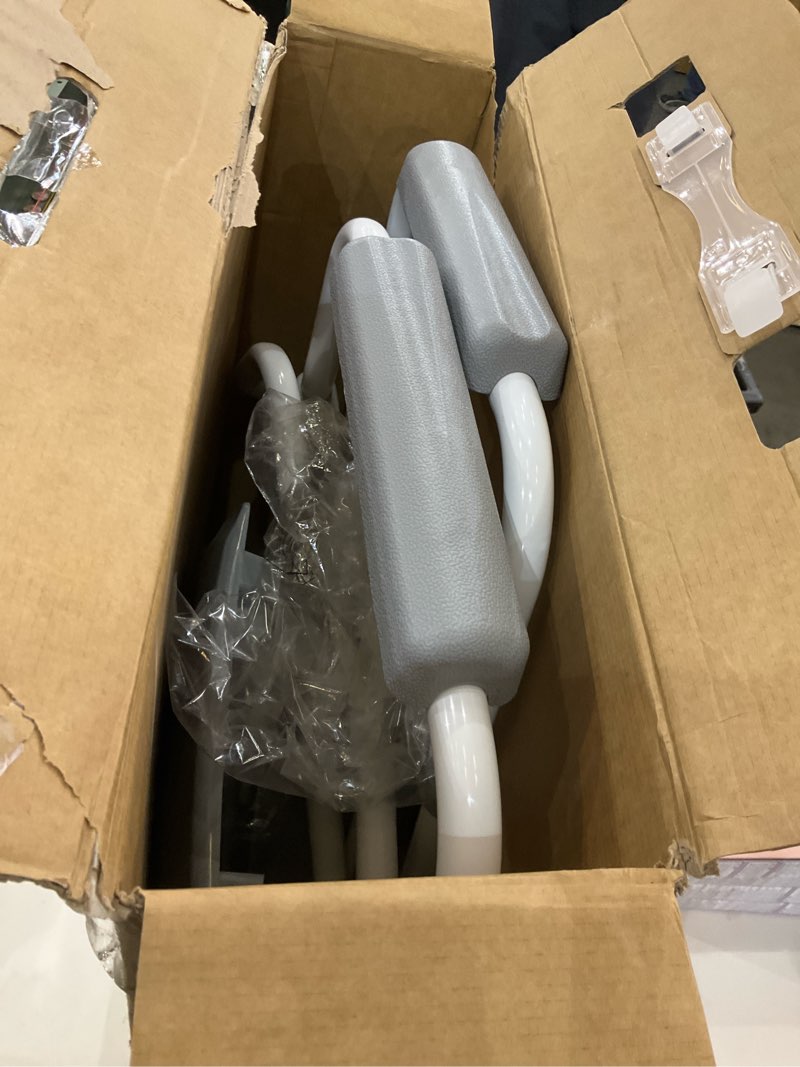 Folding steel commode elongated