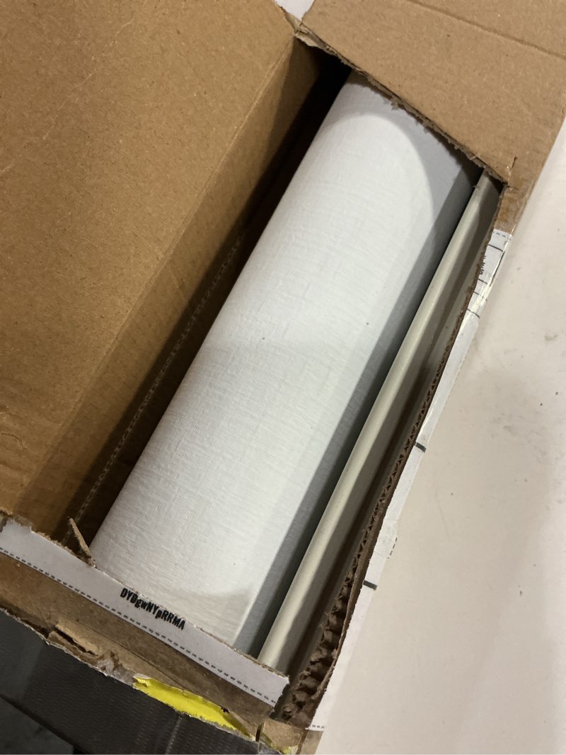 Condition photo showing As Is for Joydeco Cordless Blackout Roller Shades, Premium Woven Fabric Blinds for Indoor Windows, Thermal Insulated UV Protection Roller Window Shades for Home and Office (Lvory, 51” W x 72” H) Lvory 51"W x 72"H