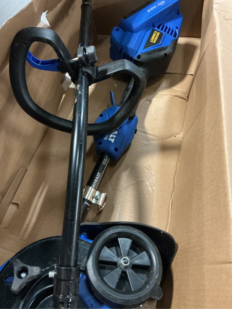 Condition photo showing As Is for kobalt 40-volt 40-volt 9-in handheld battery lawn edger (battery not included)