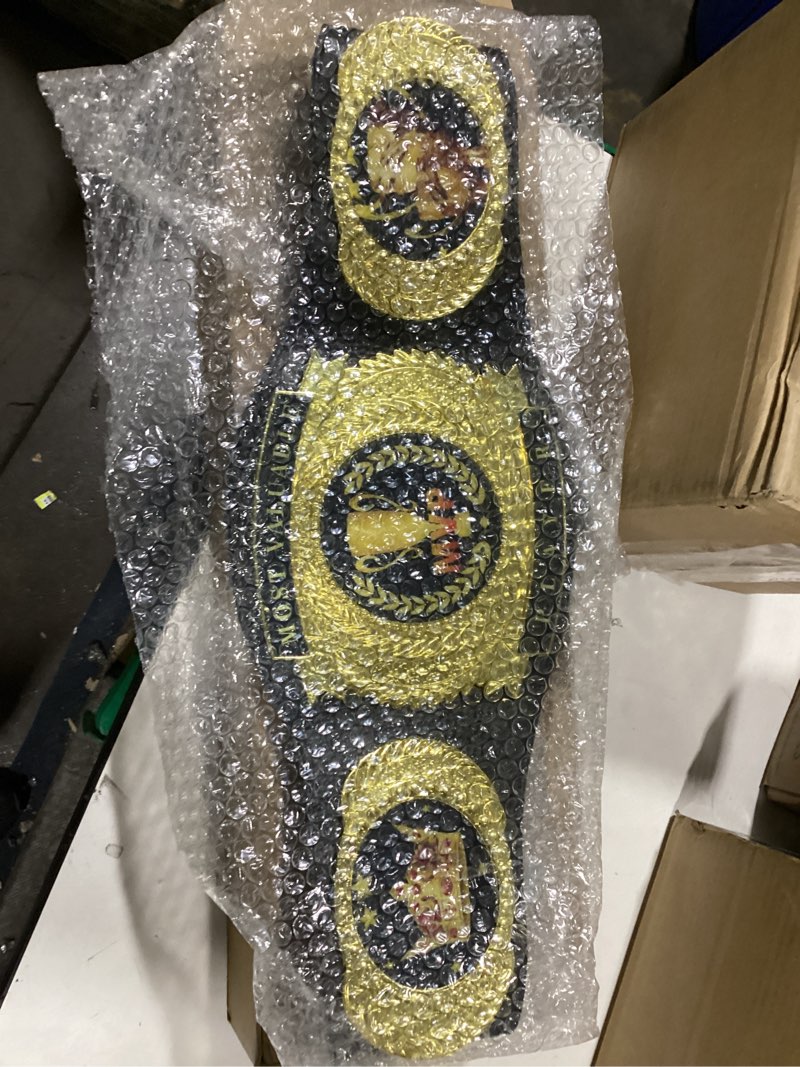 Condition photo showing New/Like New for MVP Belt Championship Belt Trophy Award Gift For Football baseball soccer basketball hockey Wrestling Boxing High School College Class League Winner Champion