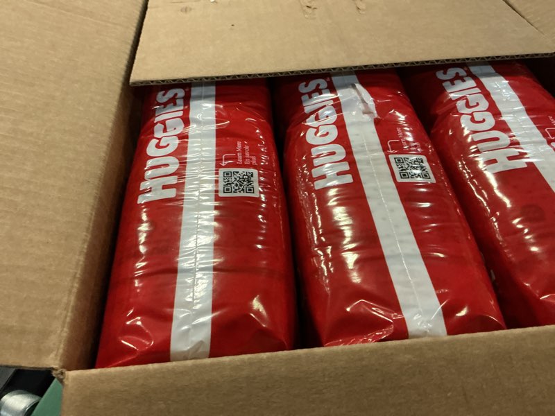 Condition photo showing Good Condition for huggies size 2 diapers, little snugglers baby diapers, size 2 (12-18 lbs), 186 count (3 packs of 62), packaging may vary size 2 186