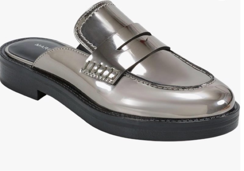 Marc Fisher Women's BURLESK Loafer, Pewter 060, 5