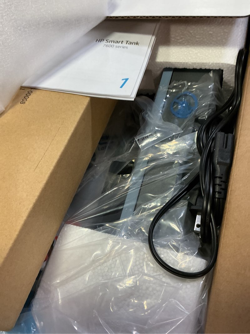 Condition photo showing As Is for HP Smart Tank 7602 Wireless All-in-One Ink Tank Printer with 2 years of ink included,Print, scan, copy, fax, Best-for-home, Refillable ink tank (28B98A)