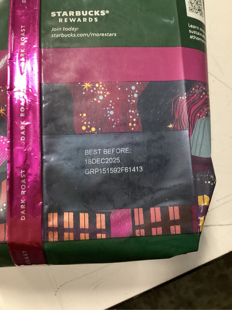 Condition photo showing New/Like New for Starbucks Ground Coffee, Dark Roast Coffee, French Roast, 100% Arabica, 1 bag (28 oz) French Roast 28 Ounce (Pack of 1)