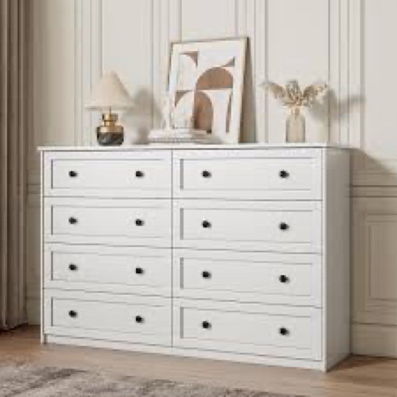 55.1 '' w 8-drawers dresser incomplete 