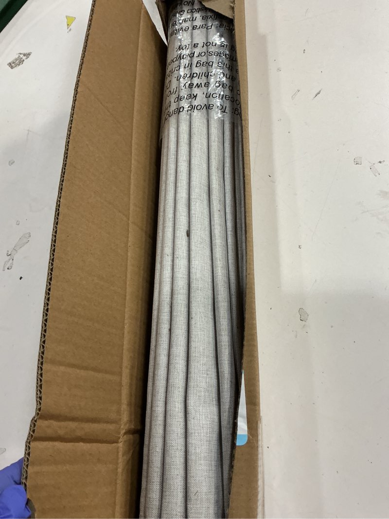 Condition photo showing Good Condition for LazBlinds No Drill Roman Shades for Windows, Cordless Blackout Window Shades with UV Protection, Polyester Fabric for Bedroom & Living Room, 48" W x 64" H, Natural Blackout - Faux Linen - Natural 48"W x 64"H