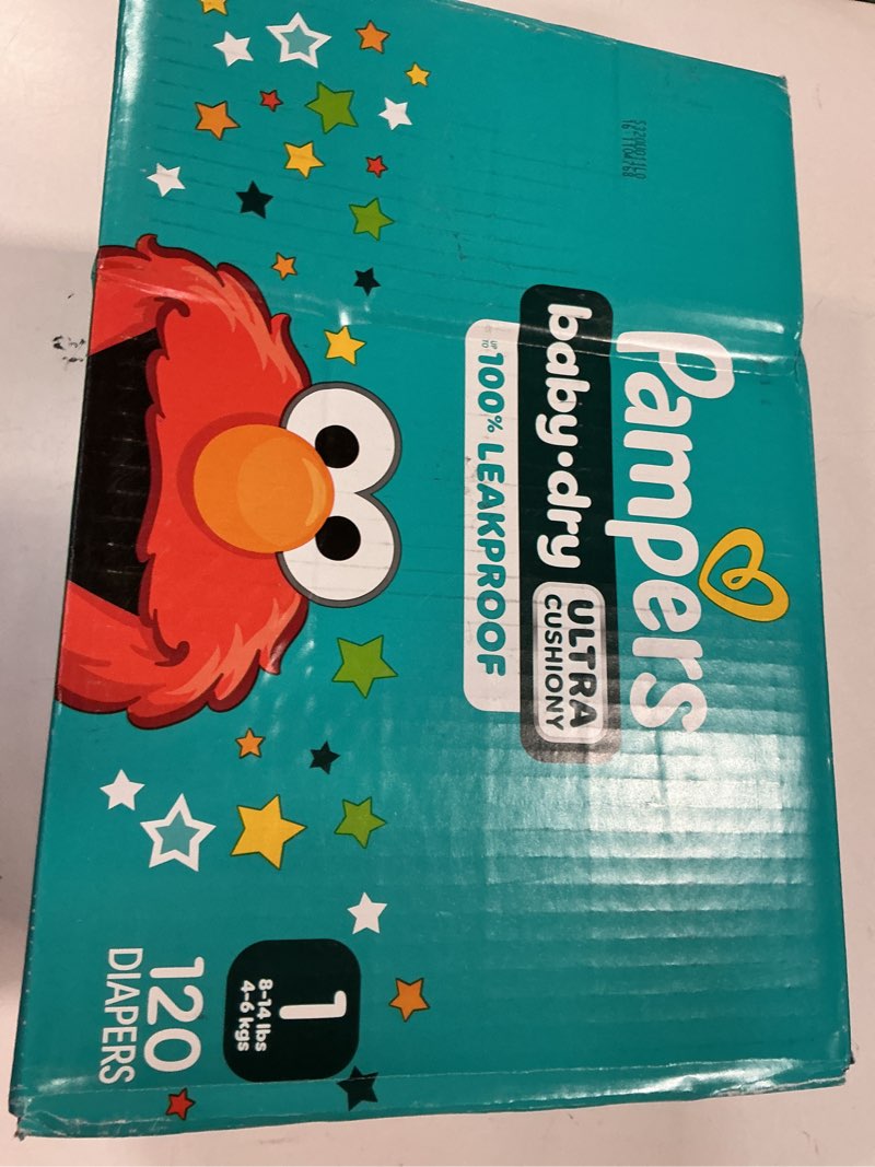 Condition photo showing New/Like New for Pampers Diapers - Baby Dry - Size 1, 120 Count, Absorbent Disposable Infant Diaper (Packaging May Vary) Size 1 120