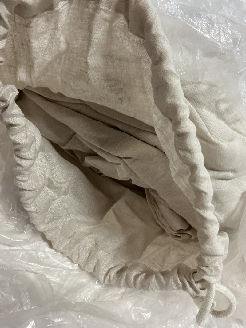 Condition photo showing Good Condition for european linen duvet cover set, king/cal king, sand