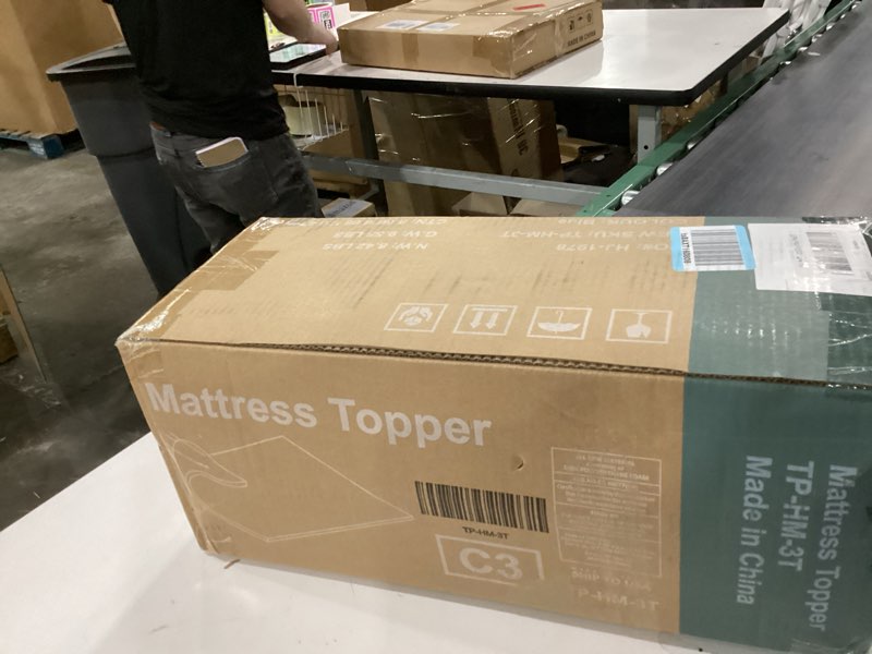 Condition photo showing New/Like New for memory foam mattress topper twin - 3 inch gel infused bed toppers, pressure relief mattress pad for dorm room, certipur-us certified